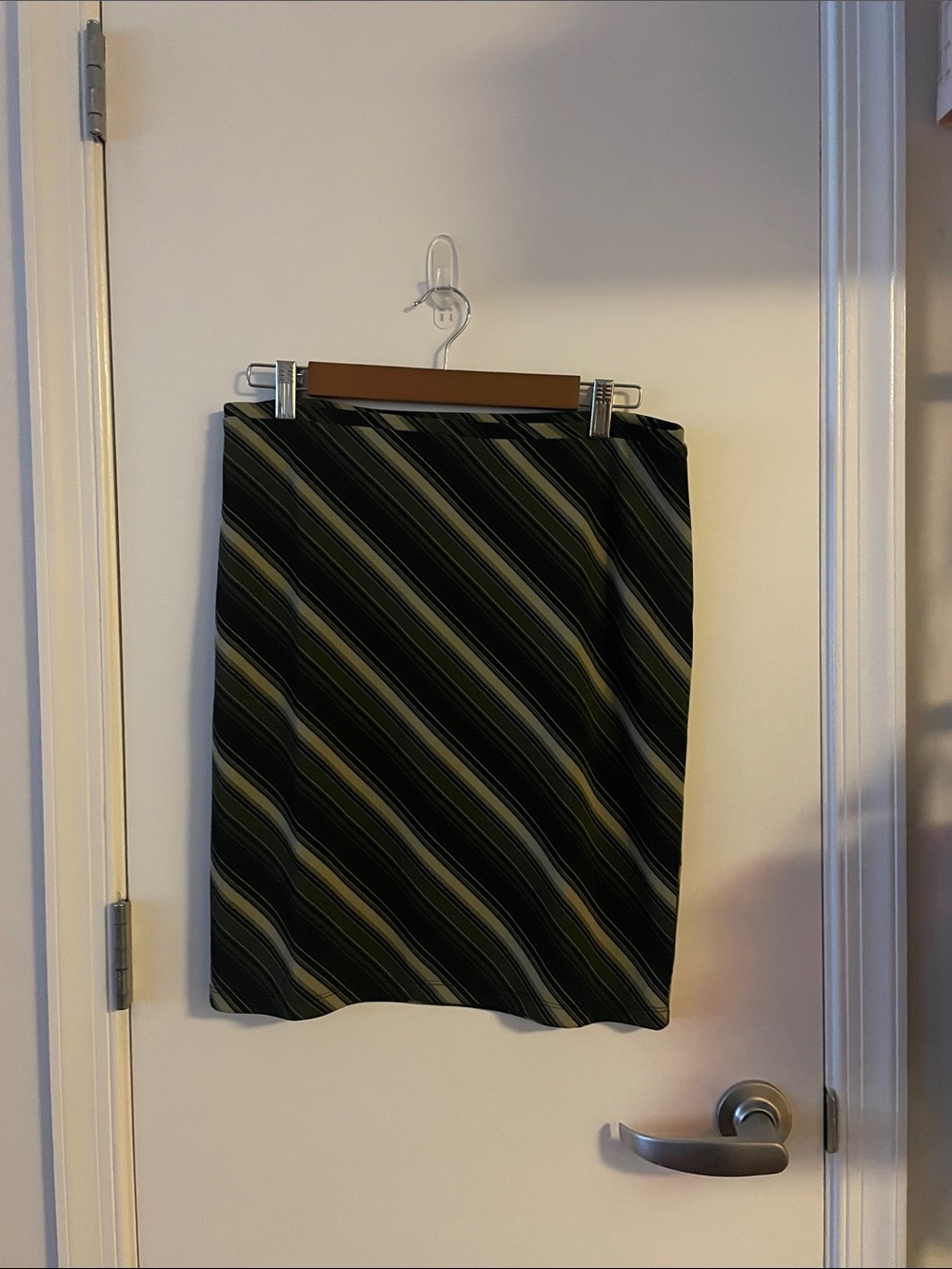 Vintage green striped skirt
